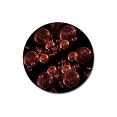 Fractal Chocolate Balls On Black Background Magnet 3  (Round)