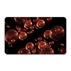 Fractal Chocolate Balls On Black Background Magnet (Rectangular)