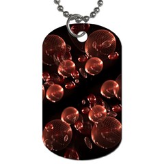 Fractal Chocolate Balls On Black Background Dog Tag (One Side)