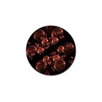 Fractal Chocolate Balls On Black Background Golf Ball Marker Front