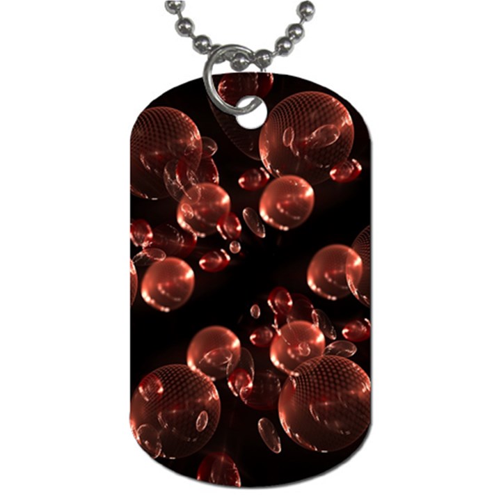 Fractal Chocolate Balls On Black Background Dog Tag (Two Sides)