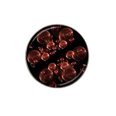 Fractal Chocolate Balls On Black Background Hat Clip Ball Marker