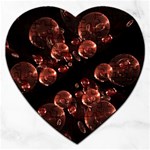 Fractal Chocolate Balls On Black Background Jigsaw Puzzle (Heart) Front