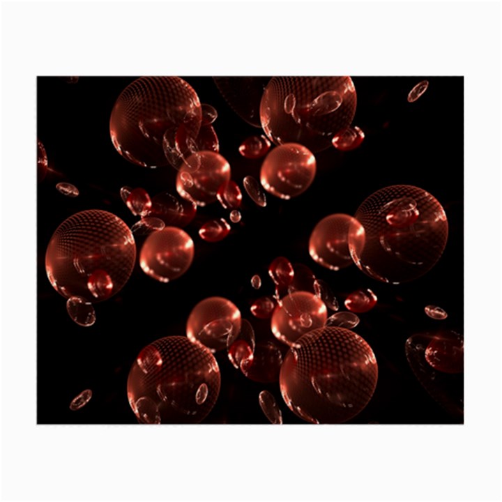 Fractal Chocolate Balls On Black Background Small Glasses Cloth