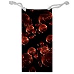 Fractal Chocolate Balls On Black Background Jewelry Bag Front