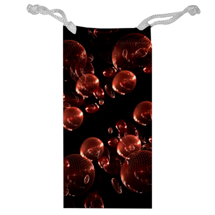 Fractal Chocolate Balls On Black Background Jewelry Bag