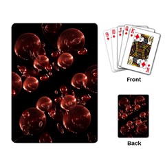 Fractal Chocolate Balls On Black Background Playing Card