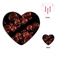 Fractal Chocolate Balls On Black Background Playing Cards (Heart) 