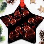 Fractal Chocolate Balls On Black Background Star Ornament (Two Sides) Front