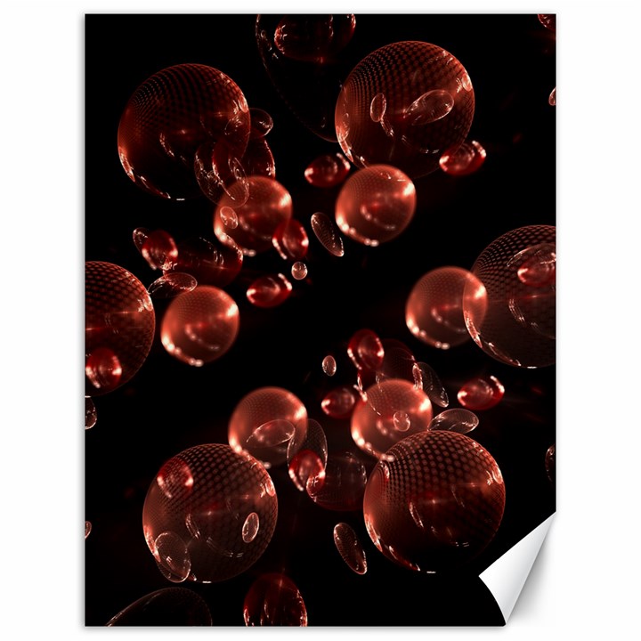 Fractal Chocolate Balls On Black Background Canvas 12  x 16  