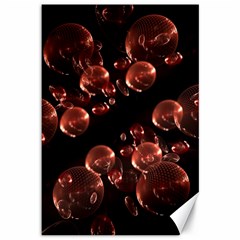 Fractal Chocolate Balls On Black Background Canvas 12  x 18  