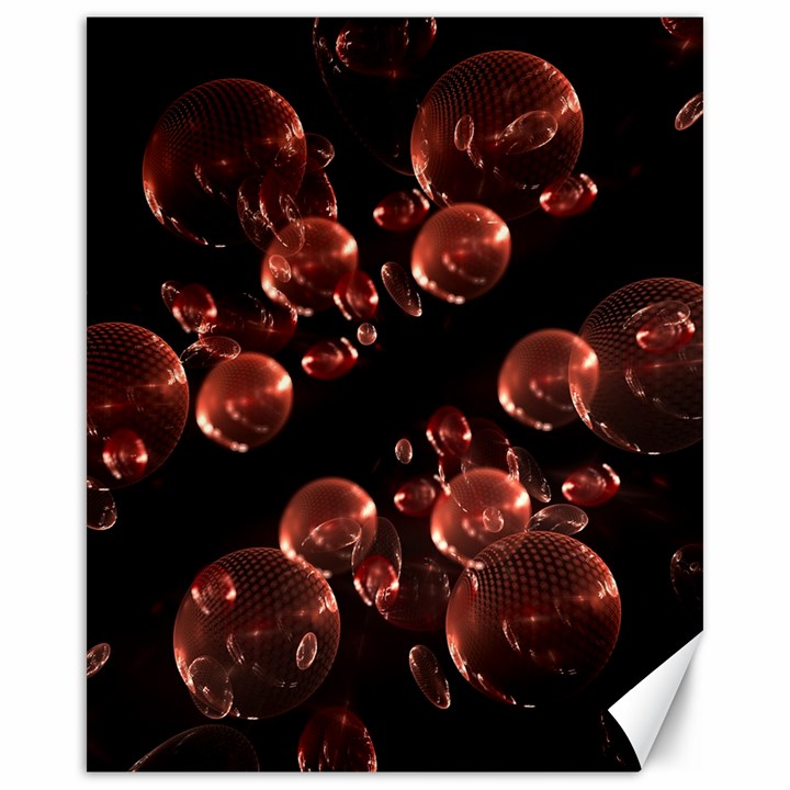 Fractal Chocolate Balls On Black Background Canvas 16  x 20  