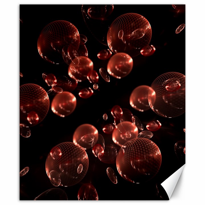 Fractal Chocolate Balls On Black Background Canvas 20  x 24  