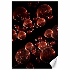 Fractal Chocolate Balls On Black Background Canvas 20  X 30   by Simbadda