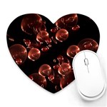 Fractal Chocolate Balls On Black Background Heart Mousepads Front