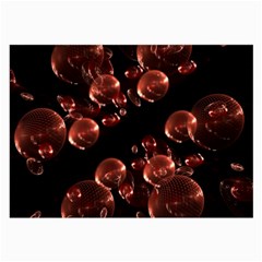 Fractal Chocolate Balls On Black Background Large Glasses Cloth