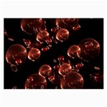 Fractal Chocolate Balls On Black Background Large Glasses Cloth Front