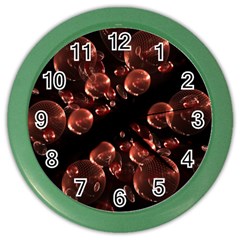 Fractal Chocolate Balls On Black Background Color Wall Clocks