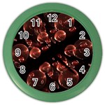 Fractal Chocolate Balls On Black Background Color Wall Clocks Front