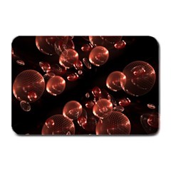 Fractal Chocolate Balls On Black Background Plate Mats by Simbadda