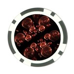 Fractal Chocolate Balls On Black Background Poker Chip Card Guard Front