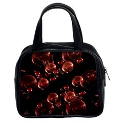 Fractal Chocolate Balls On Black Background Classic Handbags (2 Sides)