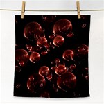 Fractal Chocolate Balls On Black Background Face Towel Front