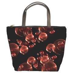 Fractal Chocolate Balls On Black Background Bucket Bags