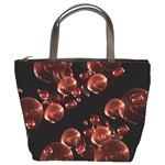 Fractal Chocolate Balls On Black Background Bucket Bags Front