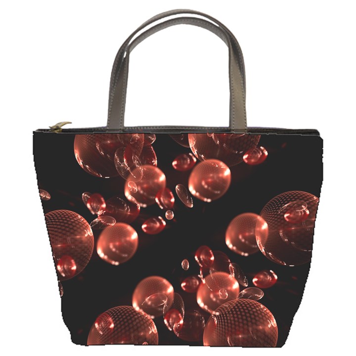 Fractal Chocolate Balls On Black Background Bucket Bags