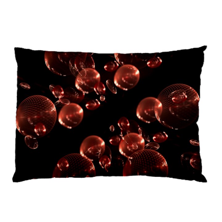 Fractal Chocolate Balls On Black Background Pillow Case