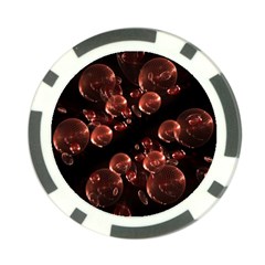 Fractal Chocolate Balls On Black Background Poker Chip Card Guard (10 pack)