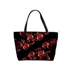 Fractal Chocolate Balls On Black Background Shoulder Handbags