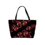 Fractal Chocolate Balls On Black Background Shoulder Handbags Front