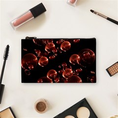 Fractal Chocolate Balls On Black Background Cosmetic Bag (small)  by Simbadda