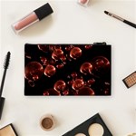 Fractal Chocolate Balls On Black Background Cosmetic Bag (Small)  Back