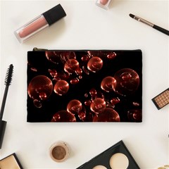 Fractal Chocolate Balls On Black Background Cosmetic Bag (Medium) 