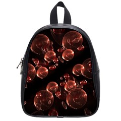 Fractal Chocolate Balls On Black Background School Bags (small)  by Simbadda