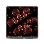 Fractal Chocolate Balls On Black Background Memory Card Reader (Square) Front