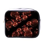 Fractal Chocolate Balls On Black Background Mini Toiletries Bags Front