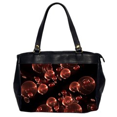 Fractal Chocolate Balls On Black Background Office Handbags (2 Sides)  by Simbadda