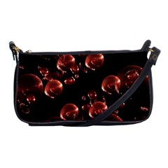 Fractal Chocolate Balls On Black Background Shoulder Clutch Bags by Simbadda