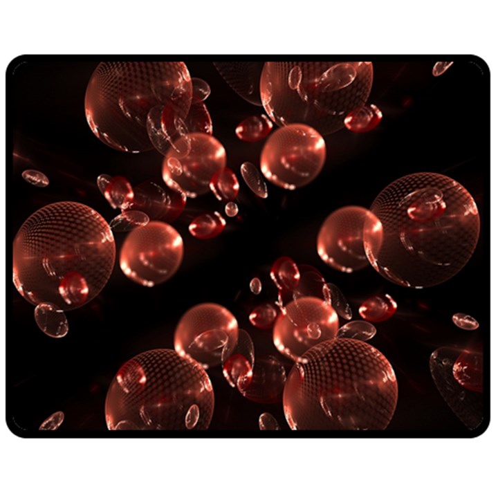 Fractal Chocolate Balls On Black Background Fleece Blanket (Medium) 