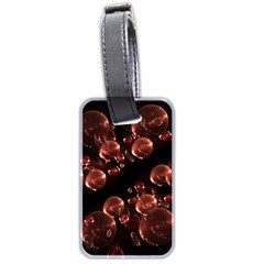 Fractal Chocolate Balls On Black Background Luggage Tags (two Sides) by Simbadda