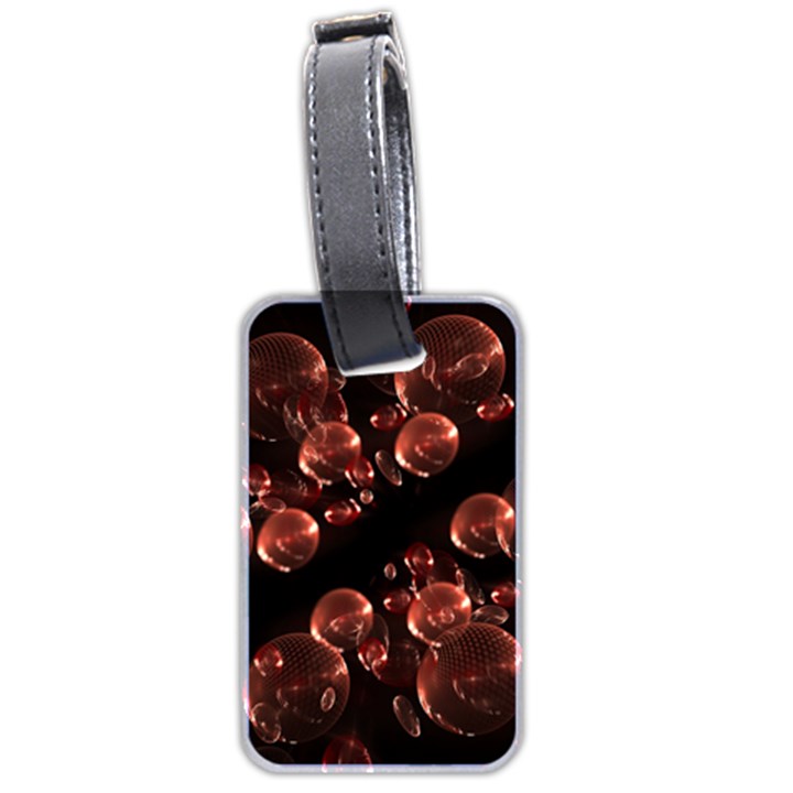 Fractal Chocolate Balls On Black Background Luggage Tags (Two Sides)