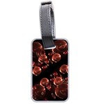 Fractal Chocolate Balls On Black Background Luggage Tags (Two Sides) Back