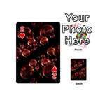 Fractal Chocolate Balls On Black Background Playing Cards 54 (Mini)  Front - Heart2