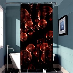 Fractal Chocolate Balls On Black Background Shower Curtain 36  X 72  (stall)  by Simbadda