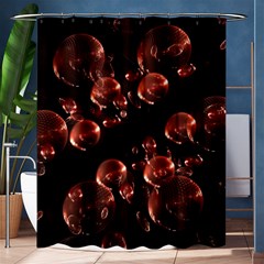 Fractal Chocolate Balls On Black Background Shower Curtain 60  X 72  (medium)  by Simbadda