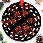 Fractal Chocolate Balls On Black Background Ornament (Round Filigree) Front